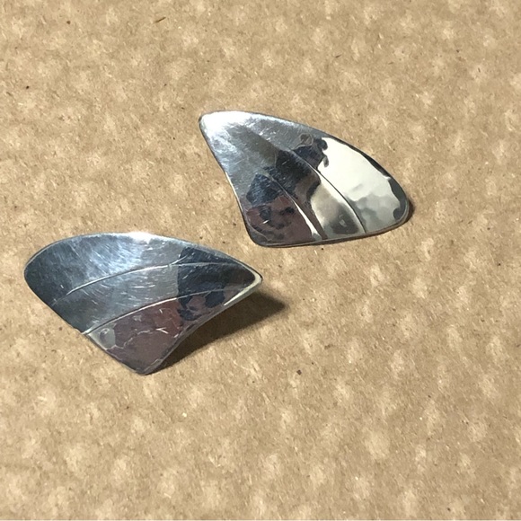 PEARCE Sterling Vintage Silver Earrings 80s - Picture 6 of 6